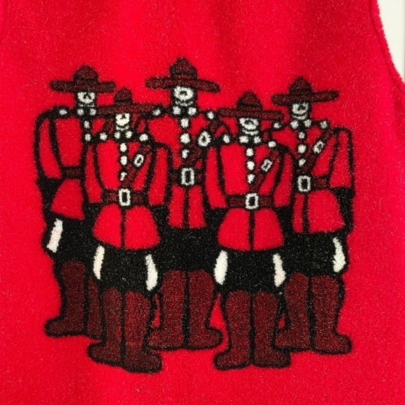 Marc Tetro Fleece Vest Canadian Mounties Vintage size S-M - Picture 5 of 10
